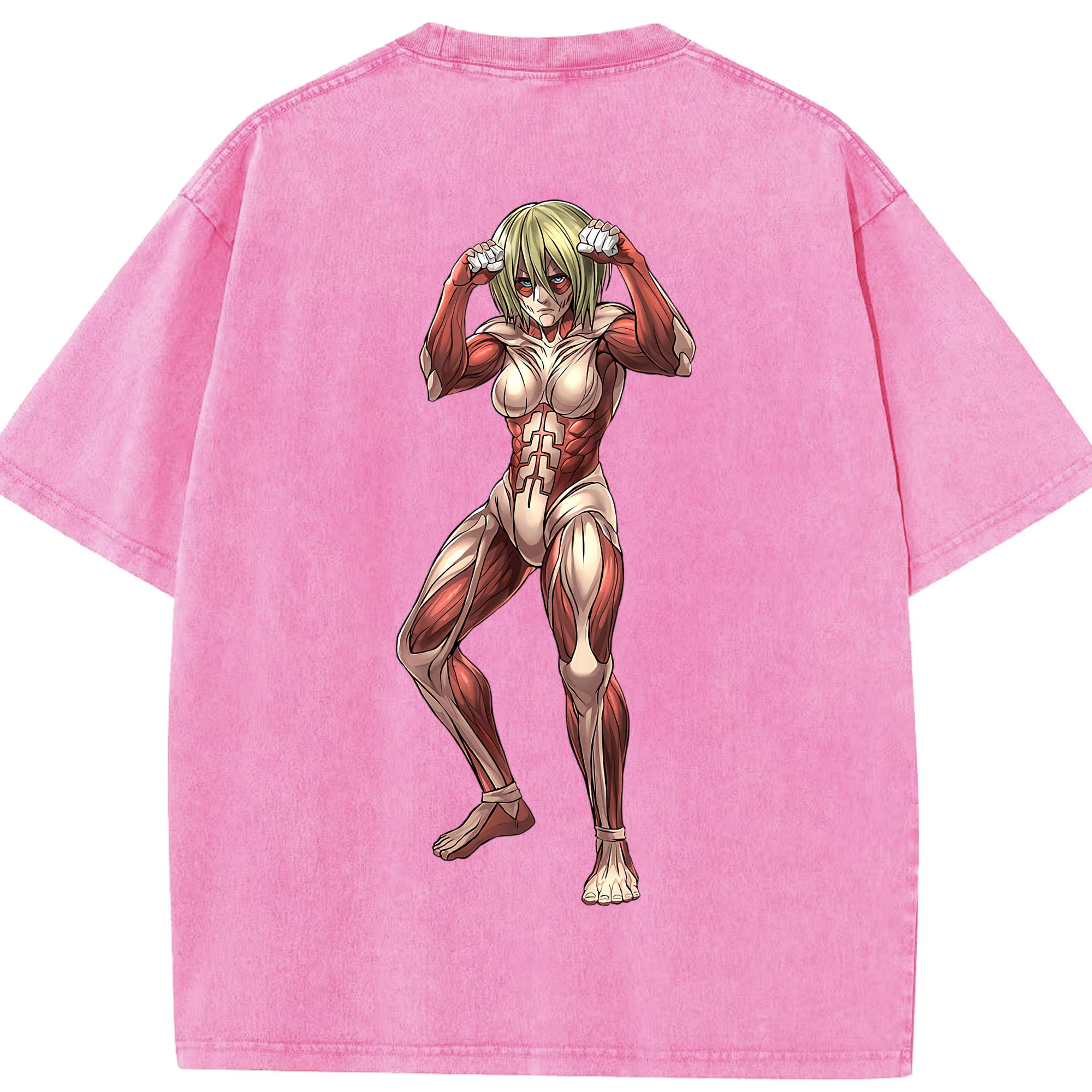 （画像用） 進撃の巨人 Attack on Titan 綿100% ヴィンテージ風 半袖Tシャツ（背面プリント）